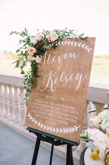 8 carteles para la entrada a la recepción
