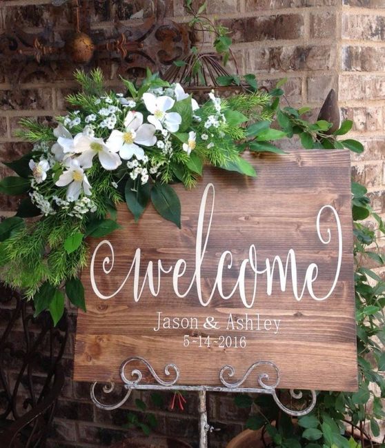 8 carteles para la entrada a la recepción