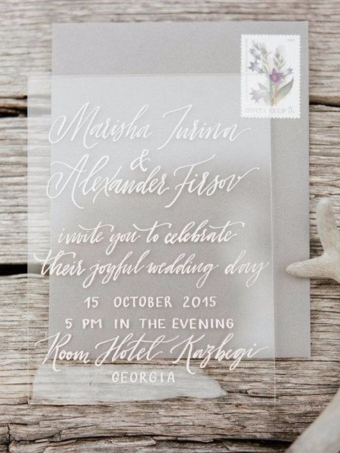 5 invitaciones transparentes ¡escoge tu favorita!