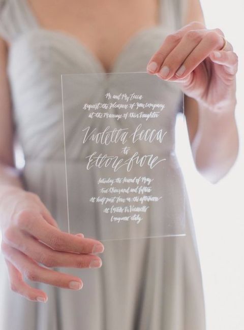 5 invitaciones transparentes ¡escoge tu favorita!