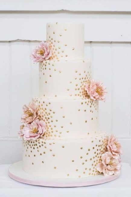 5- Pastel con flores rosas