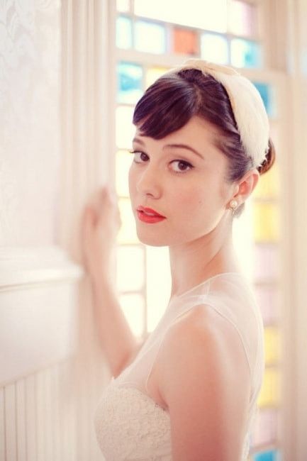 10) 10 peinados de novia con flequillo