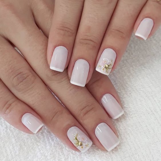Uñas discretas y delicadas para novias 3