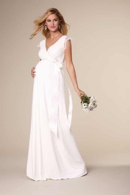 1) Vestidos de novia para embarazadas
