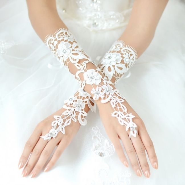 1) guantes novia