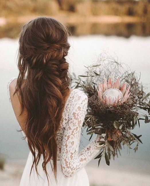 Peinados para las novias de pelo largo 1