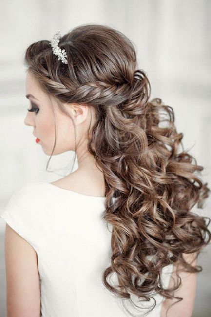 Peinados para las novias de pelo largo 7