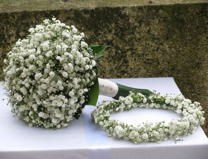 Florero con velo de novia 14