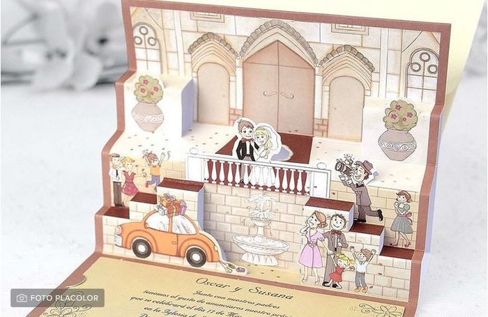 Invitaciones de boda estilo “pop up” - 1