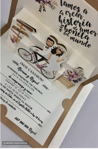 Invitaciones de boda estilo “pop up” - 4