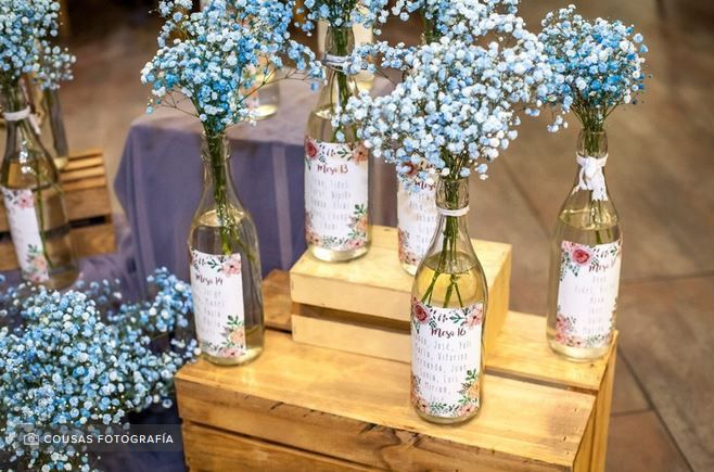 Flores + cristal = hermosos centros de mesa 3