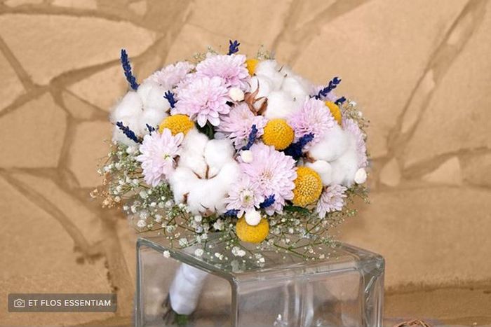 4 ramos con flor de algodón - 4