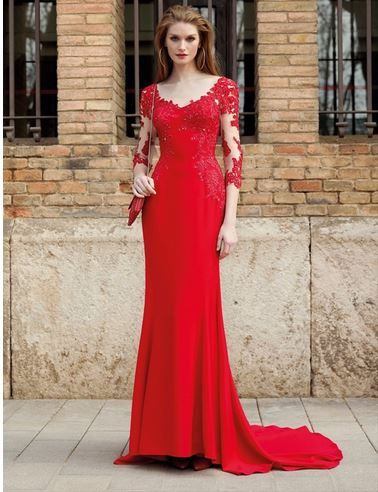 5 vestidos de invitadas en rojo 3