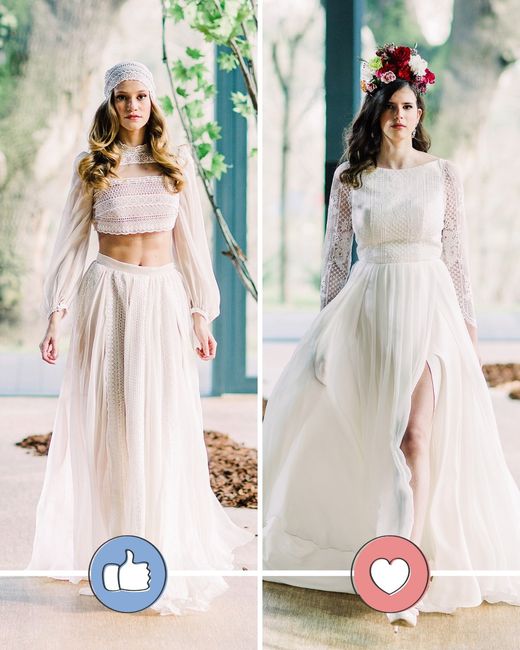 1 duelo, 2 vestidos de novia ORIGINALES, ¡TU VOTO! 1