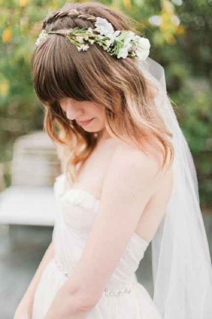 6) 10 peinados de novia con flequillo