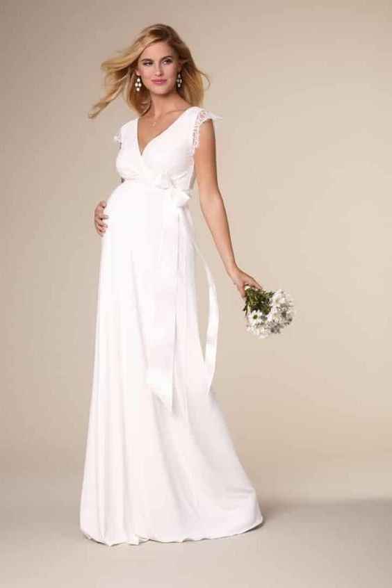 1) Vestidos de novia para embarazadas