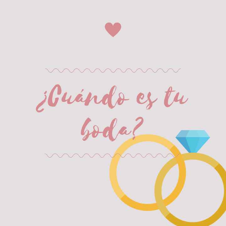¿Cuándo es tu boda? 💕