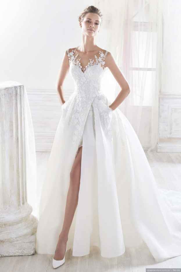 G) Vestido de novia con bolsillo