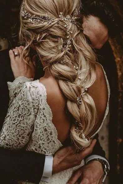 3) peinado de novia de pelo largo