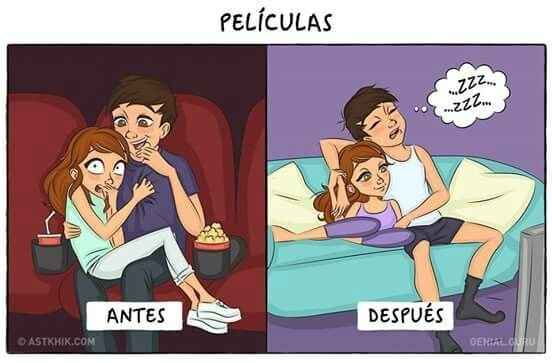 6) antes y después de la boda