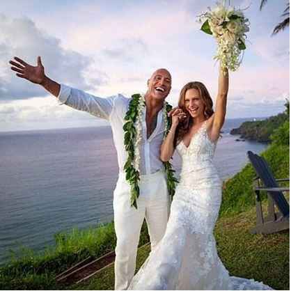 Dwayne Johnson y Lauren Hashian, en una boda secreta realizada en Hawai: