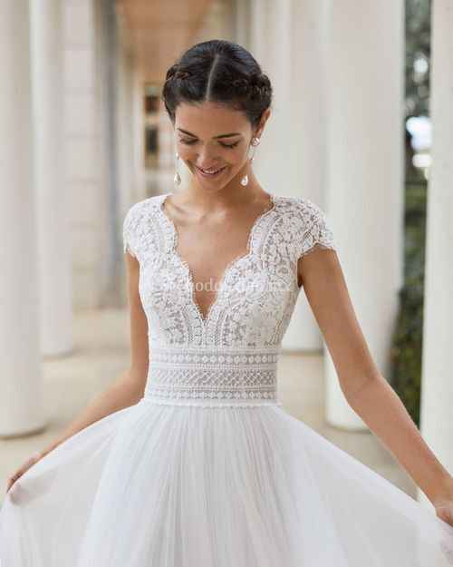 Vestido de novia rosa clará 2020 sauca 
