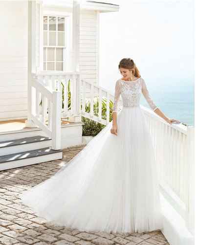 4 vestidos de novia con mangas tres cuartos especialmente para ti - 2