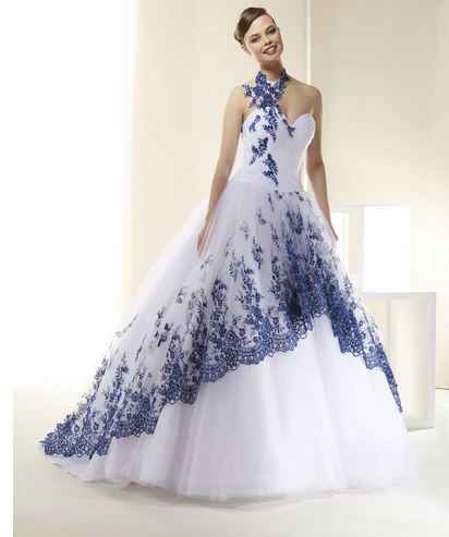6 vestidos de novia con detalles em AZUL 💙 - 1