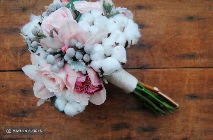 4 ramos con flor de algodón - 2