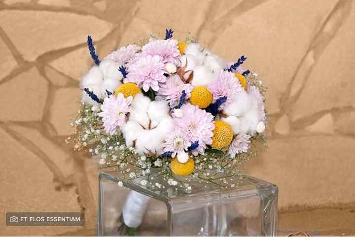 4 ramos con flor de algodón - 4