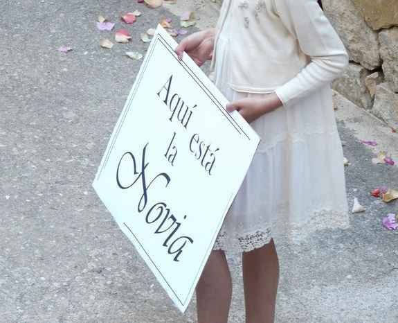 Ideas para los carteles anunciando la llegada de la novia - 6