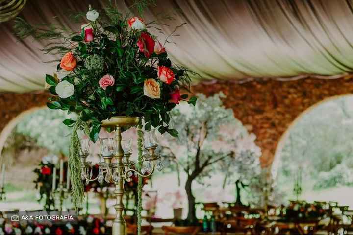 4 centros de mesa ALTOS para la boda - 2