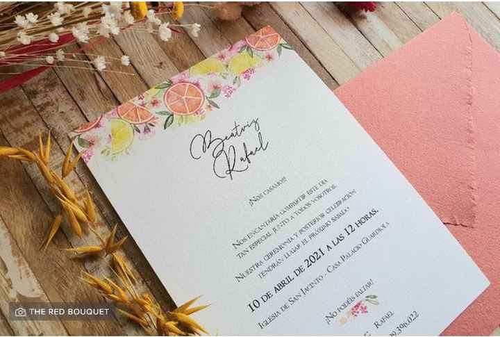 Tendencias 2021: Invitaciones con flores en acuarela - 1