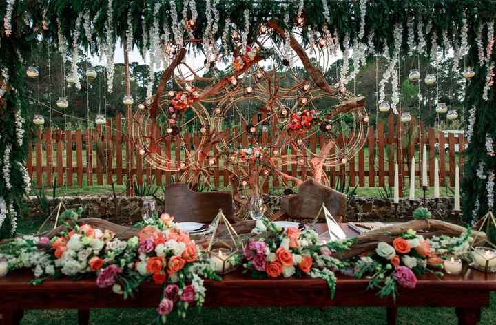4 inspiraciones para decorar el “fondo” de la mesa de novios - 2