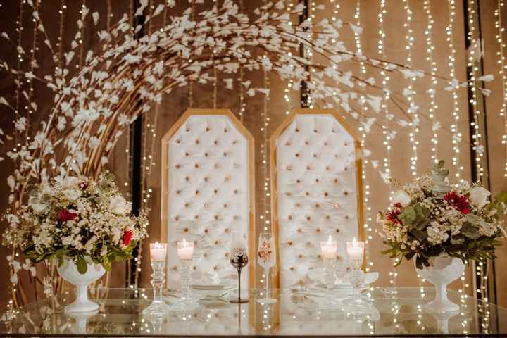 4 inspiraciones para decorar el “fondo” de la mesa de novios - 3