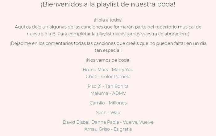 ¡Pide ayuda para elaborar la playlist de la boda! Guía para tus invitados - 2