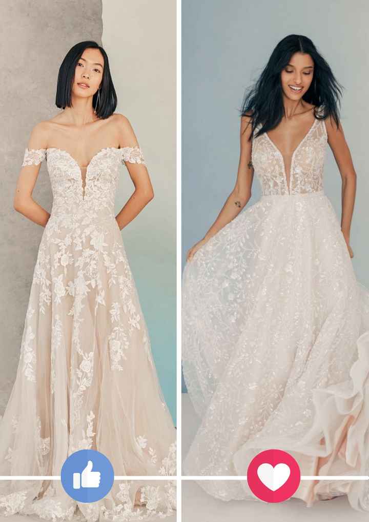 ¿Hombros caídos o tirantes para el vestido de novia? - 1