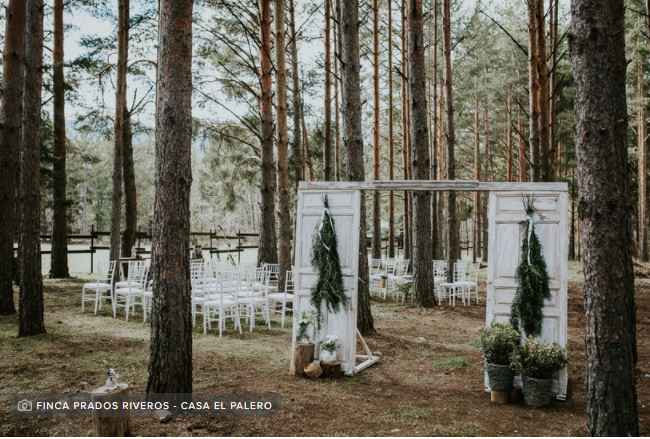 Decorar la ceremonia en un bosque - 1