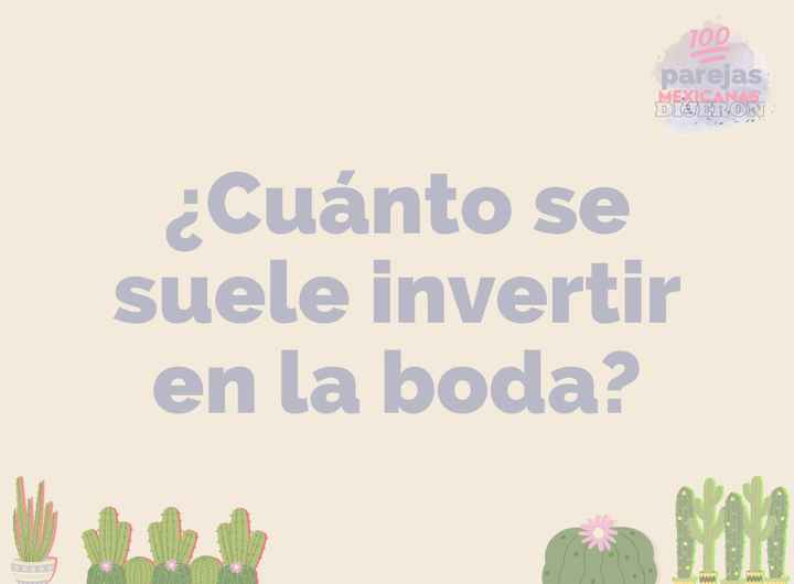 ¿Cuánto se suele invertir en la boda? 💸 - 1