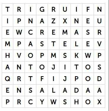 Sopa de Letras de TU boda:Comida típica de boda🍴 - 1