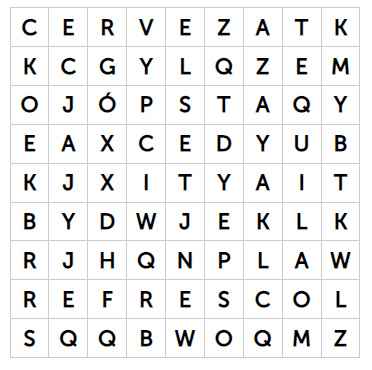 Sopa de Letras de TU boda: Bebidas de boda🍻🍸🍹 - 1