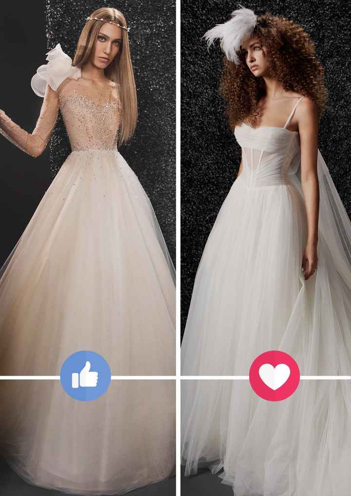 Dos vestidos de novia con tul. ¿Cuál sería el tuyo? - 1