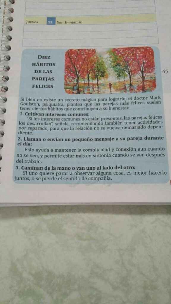 Díez hábitos para las parejas felices. - 1