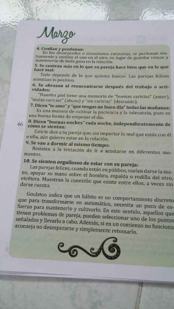 Díez hábitos para las parejas felices. - 2