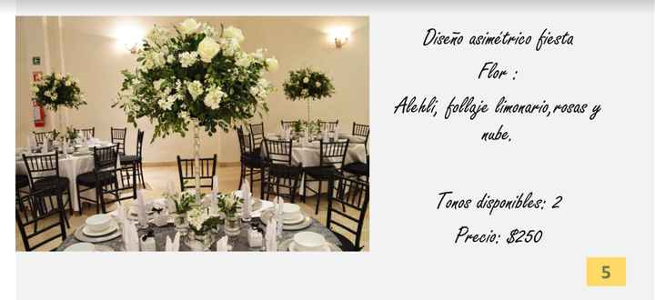 Este diseño se hará para los centros de mesa 