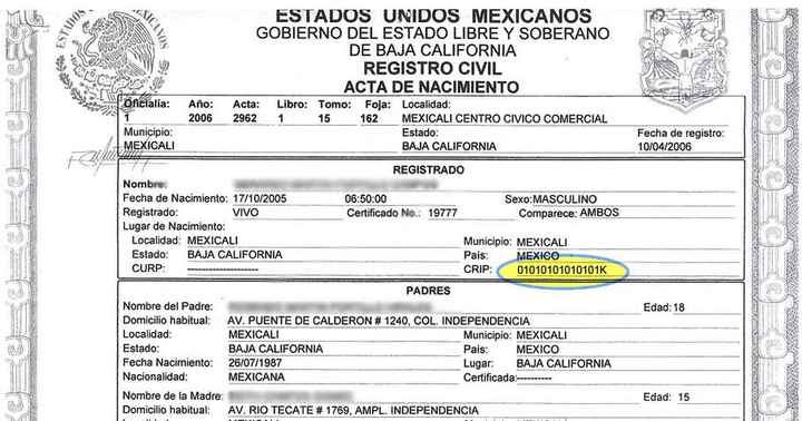 Te dejo un ejemplo de donde puedes encontrar el CRIP