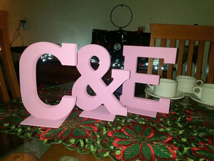  Mis letras diy  para más d novios - 2