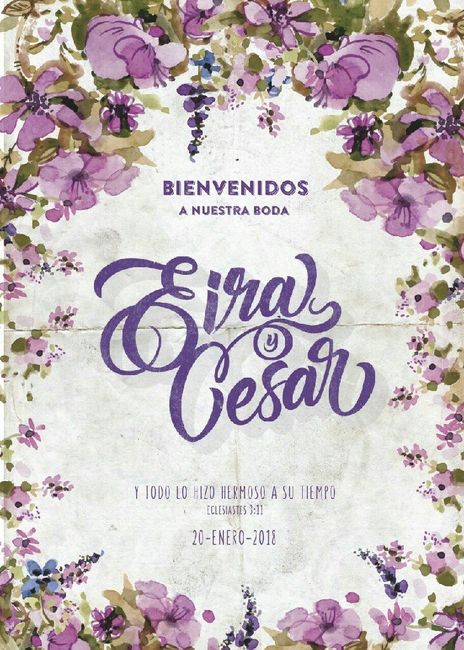 Letreros de bienvenida a la recepción. - 1