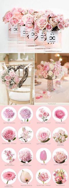 Decoración con flores en rosa 🌷 - 1