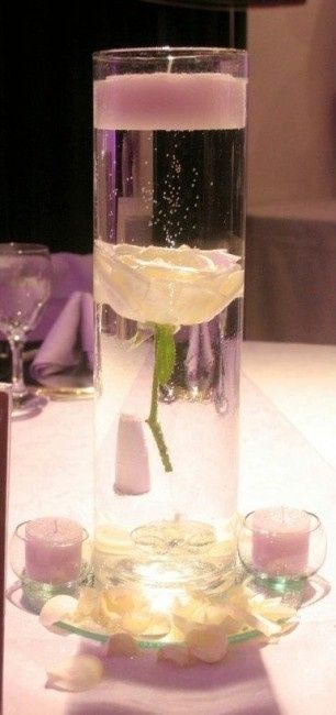 CENTRO DE MESA CON VELAS